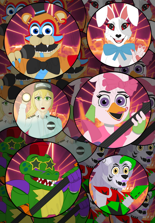 Five Nights at Freddy's Security Breach Buttons